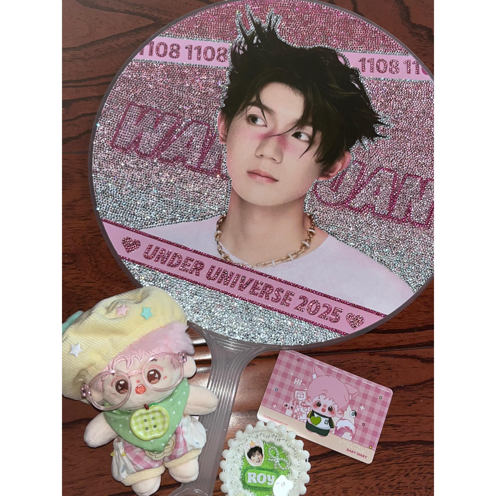 大王扇定制满钻diy材料钻石贴钻扇明星应援扇王源演唱会偶像物料