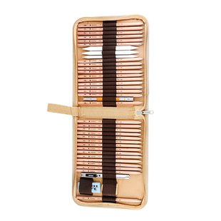 笔帘卷笔袋折叠大容量帆布简约工具袋美术生小学生男孩女孩专用素描铅笔水彩笔48孔装彩铅的收纳盒小容量笔带