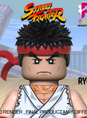第三方人仔Street fighter 街头霸王 RYU 隆 积木手办