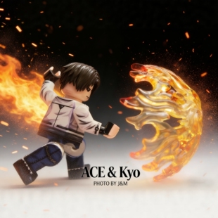第三方人仔 KOF 拳皇99 白草薙京 拼插积木手办玩具公仔玩偶