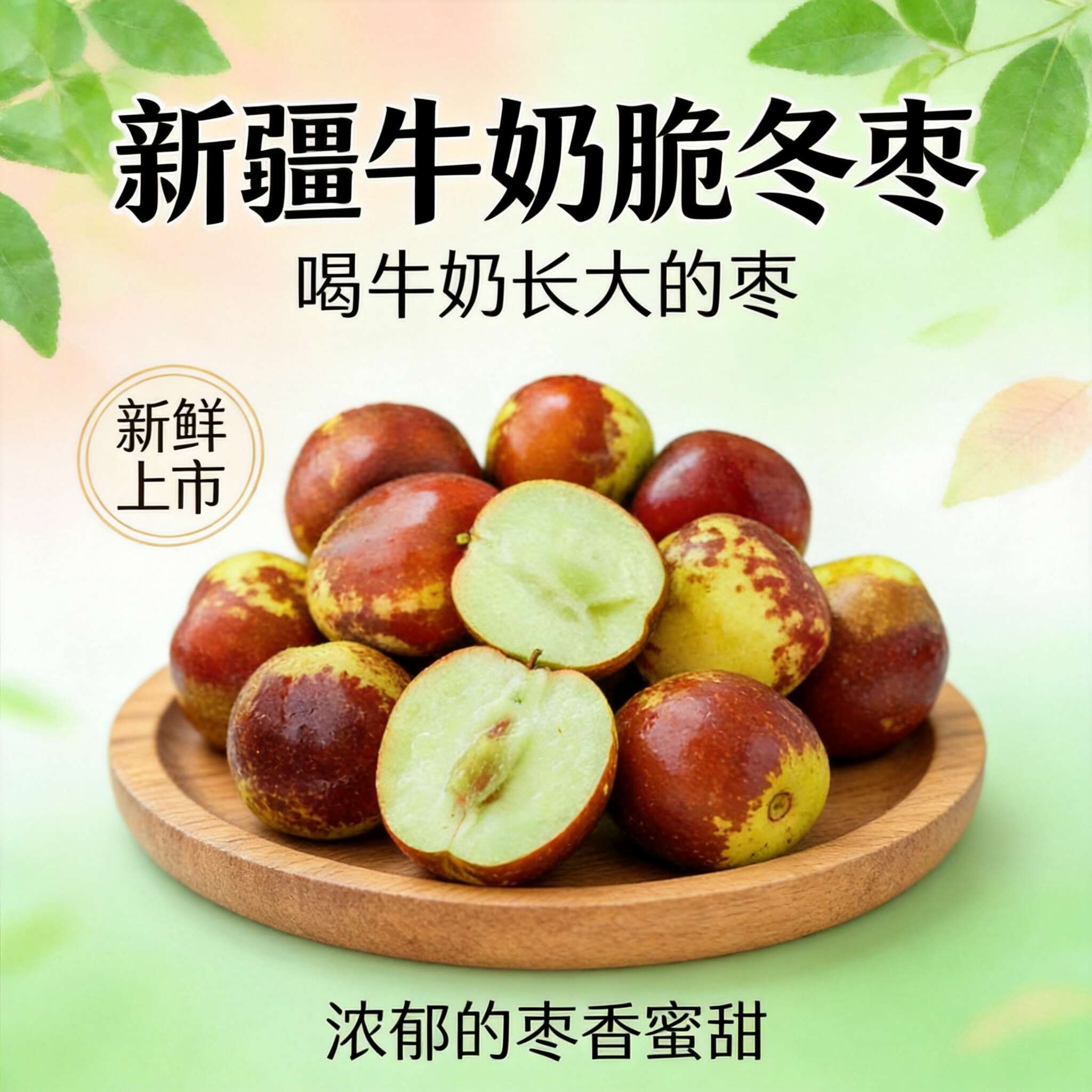 新疆戢牌牛奶脆冬枣喝牛奶长大当季鲜枣嘎嘣脆冰糖甜应季水果包邮