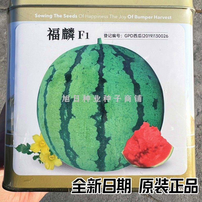 卡其神禾福麟西瓜种子冰糖麒麟王早熟红瓤抗病皮薄超甜甜脆瓜种籽