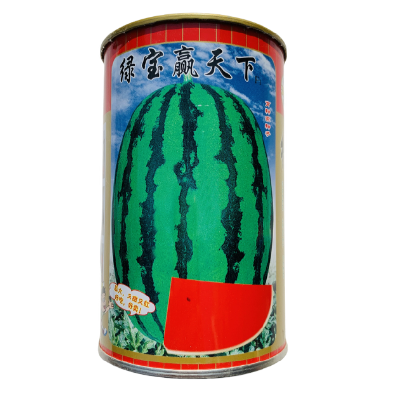 绿宝赢天下杂交西瓜种子早中熟抗病耐重茬花皮西瓜苗籽孑高产耐热