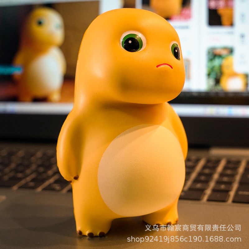 小奶龙捏捏乐慢回弹网红解压宣泄玩具不服气歪头傲娇龙手办小公仔