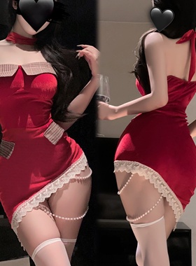 情qu内衣趣禁欲系见男朋友性感穿搭圣诞节日氛围感火辣勾人睡衣裙