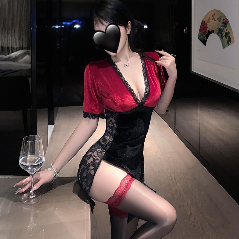 深v大尺度睡裙女款高级感轻奢风