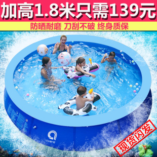 JILONG充气游泳池儿童家用成人超大型号婴儿宝宝小孩家庭水池加厚