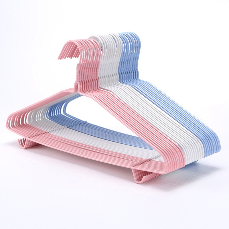 10支加厚成人衣架子家用加粗防滑衣服架学生宿舍加长衣挂衣架衣撑
