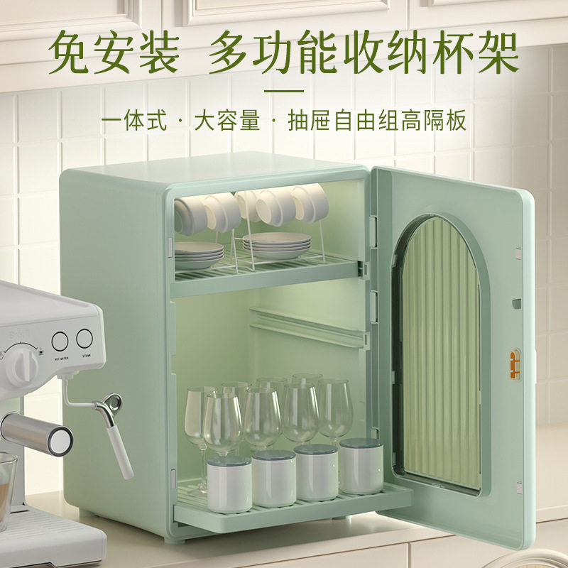 海兴杯子收纳盒桌面置物架奶瓶收纳大容量食品级材质储物分层透视