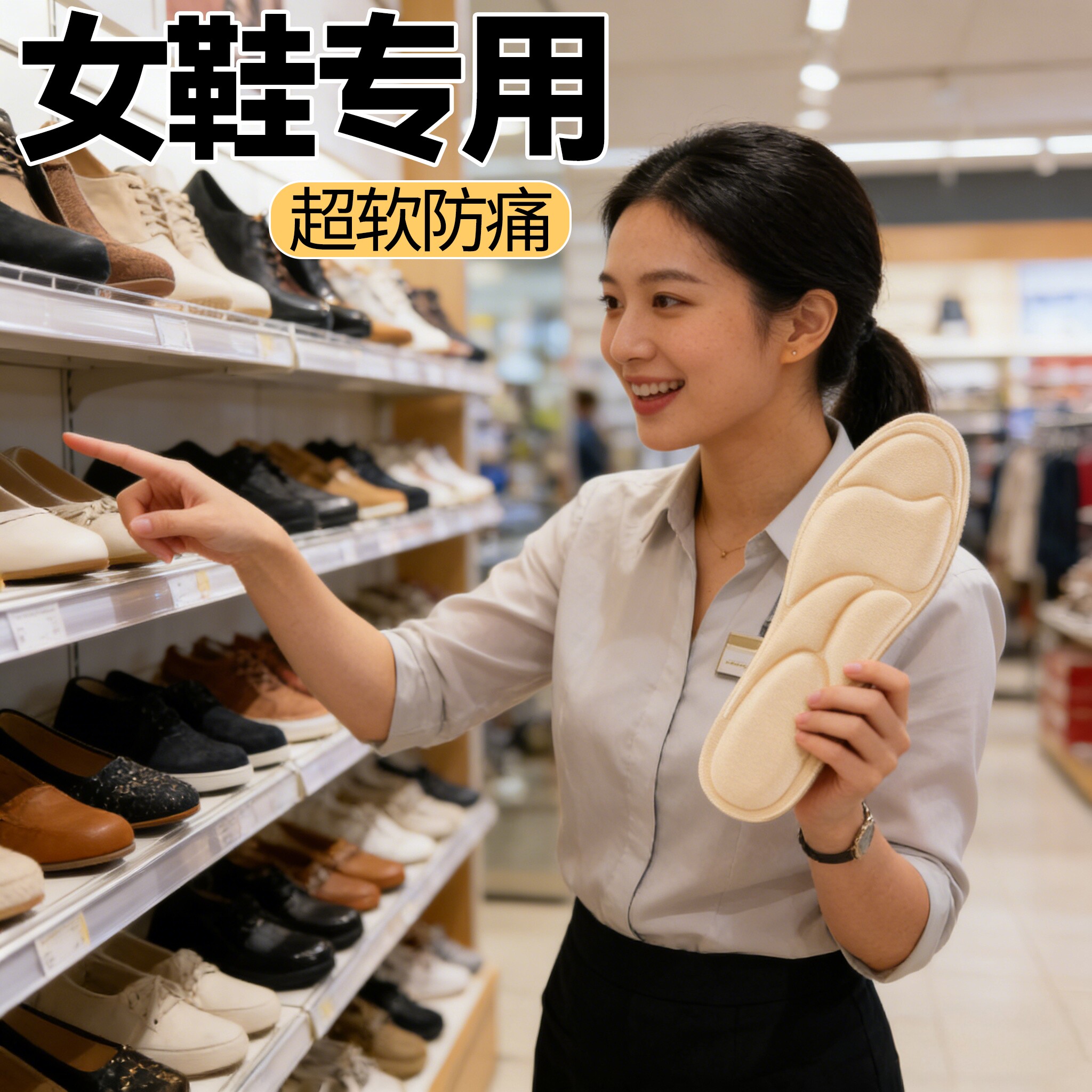女士前脚掌防痛鞋垫前厚后薄前掌加厚前高后低半掌垫防疼负跟增高