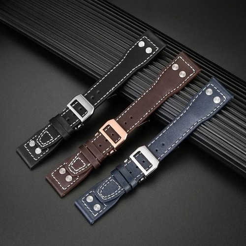 适中柔软小牛皮手表带折叠扣款