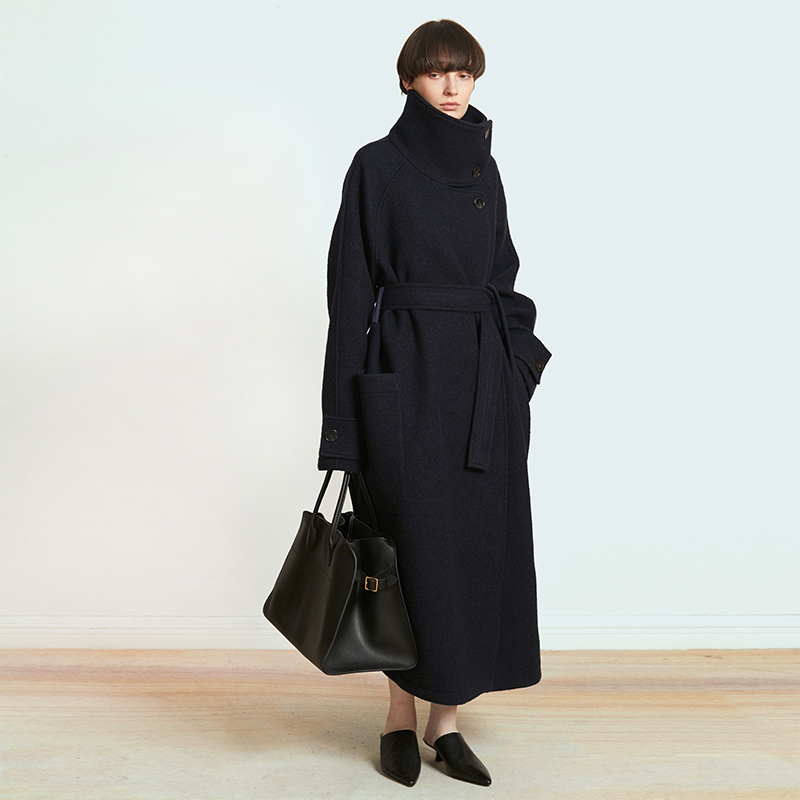 澳洲羊毛长款外套经典大衣欧美