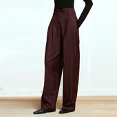 裤 时装 澳洲精纺羊毛老钱高腰锥形西裤 Carolingian松弛感ROW风