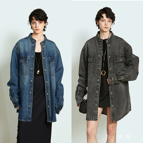 意式松弛感重磅丹宁廓形牛仔外套