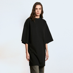 Carolingian極简ROW风 宽松连衣裙 重工廓形高克重精梳棉T恤裙