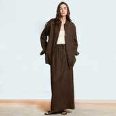 Carolingian经典 2025 半裙 ROW风 重磅亲肤舒适亚麻宽松防晒衬衫