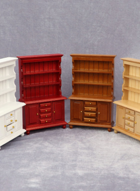 1:12dollhouse模型娃娃屋迷你家具模型摆件 双门三层立柜展示柜