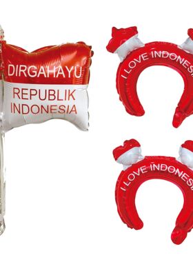 印度尼西亚国庆装饰气球我爱印尼I LVOE INDONESIA