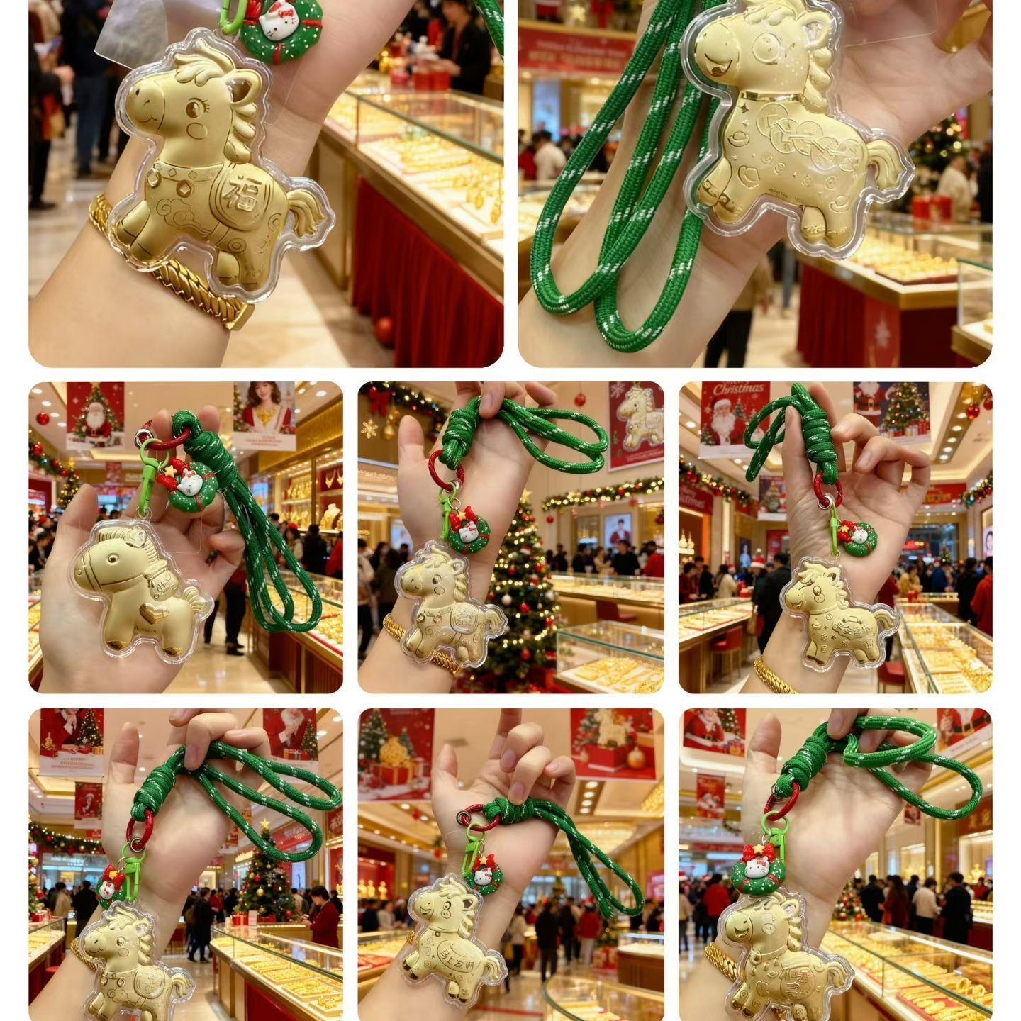 2026马年马上发财平安喜乐马上有钱汽车金钥匙扣包包金钥匙扣挂饰