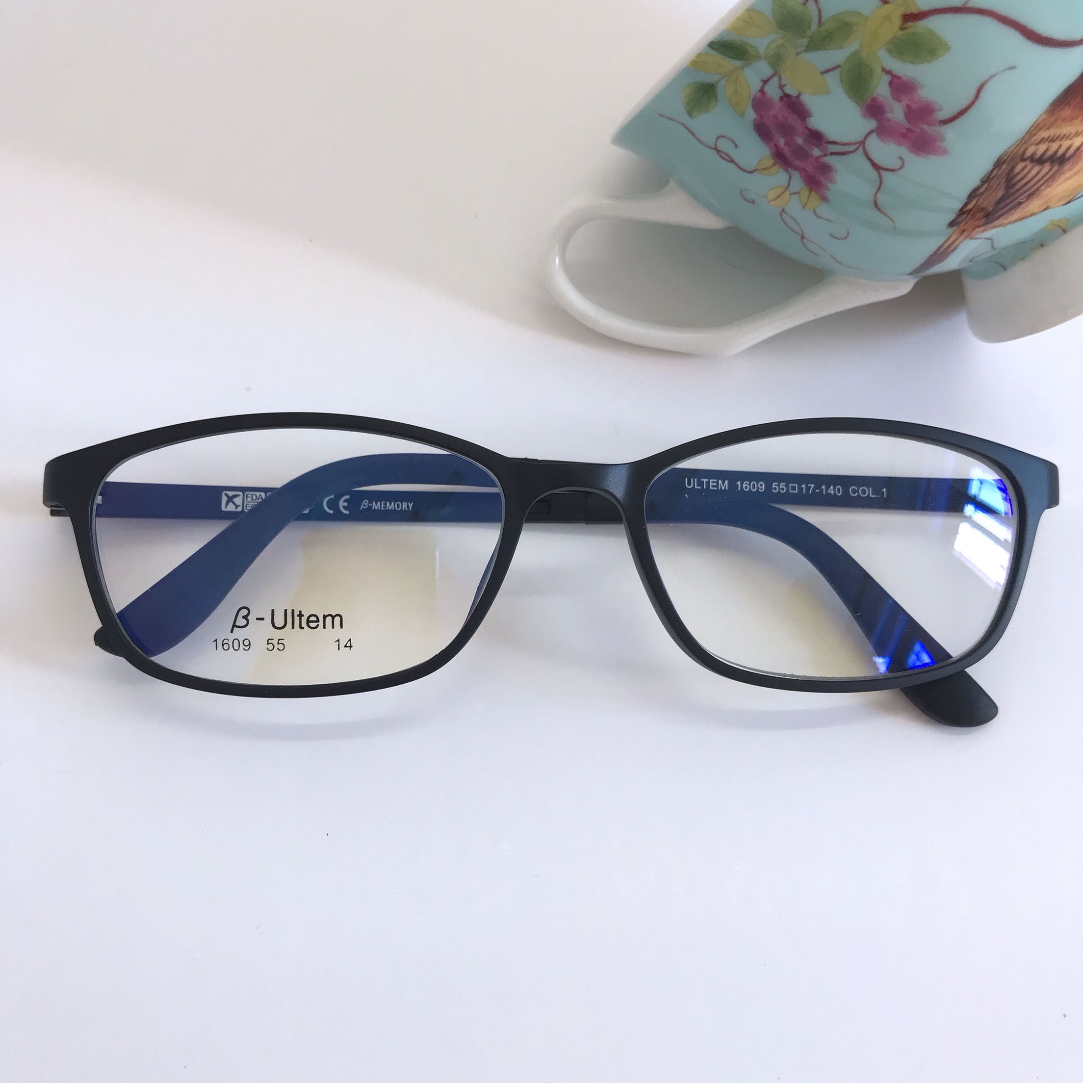 peieip近视光学架b-ultem塑钢近视眼镜框眼镜架1609款55-17-140