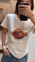 短款不規(guī)則短袖T恤女裝夏季2025新款褶皺設(shè)計感小眾時尚洋氣上衣