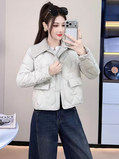 2026早秋新款韩版时尚时髦翻领羽绒服女宽松显瘦百搭外套上衣网红