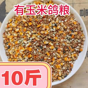 10斤装有玉米鸽粮赛飞营养饲料鸟食信鸽观赏鸽肉鸽粮鸽子食包邮
