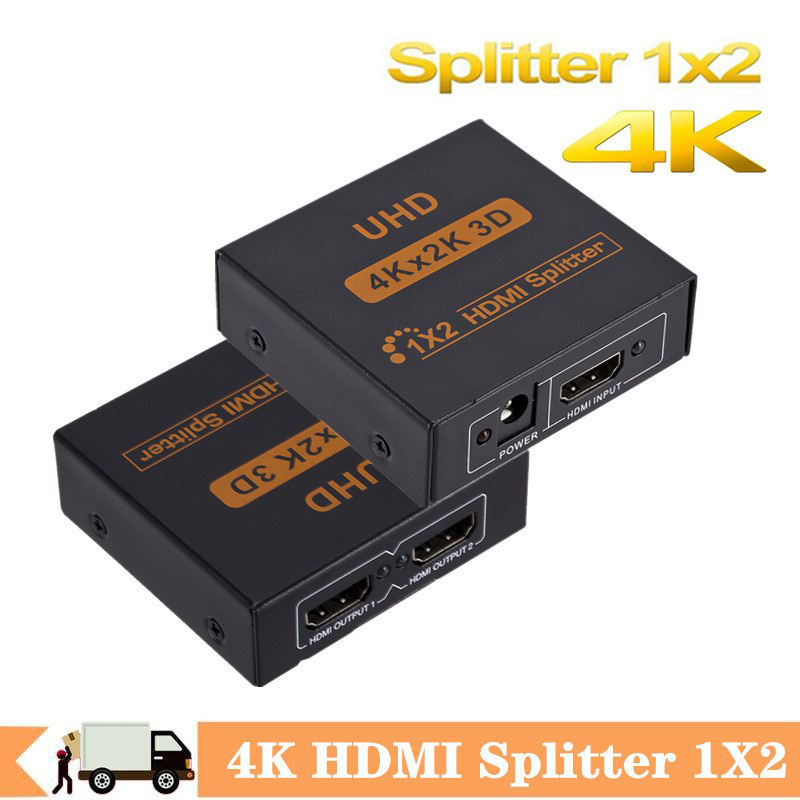 工厂供应hdmi分配器一分二 HDMI一进二出4K*2K清视频分频器1分2