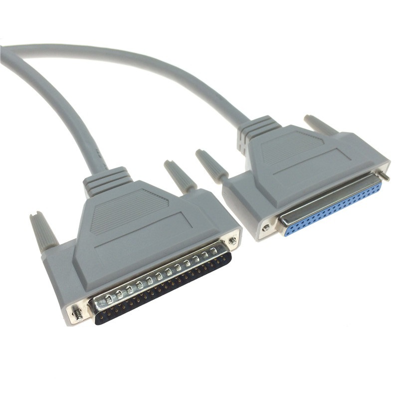 1.5米纯铜DB37连接线公对母延长线并口串口线37p数据线37芯信号线