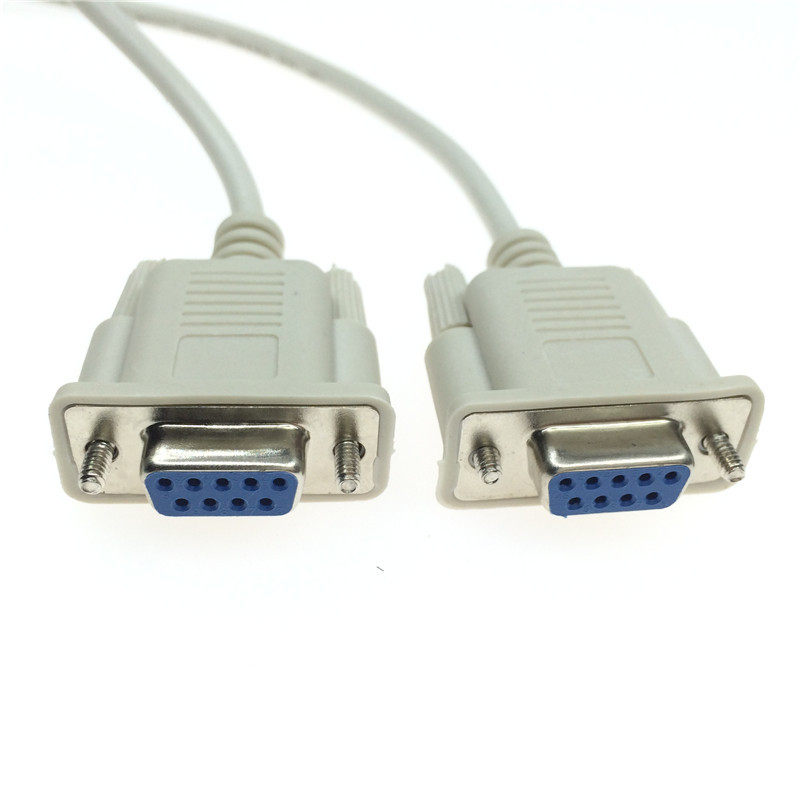 db9母对母对接rs232数据线com口串口线9孔转9孔直连线连接线1.5米