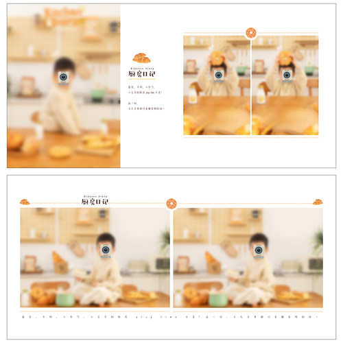 新厨房日记主题儿童相册PSD模板