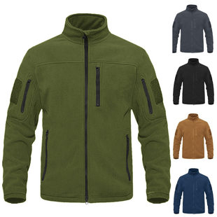 Men's Jacket Soft Warmth Full Zip Up Coat Pockets Hiking