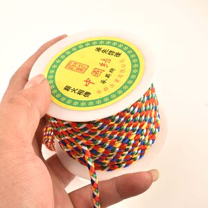 五彩线金刚绳藏式五色穿编织手链玉线手工diy饰品彩绳5彩端午节粗