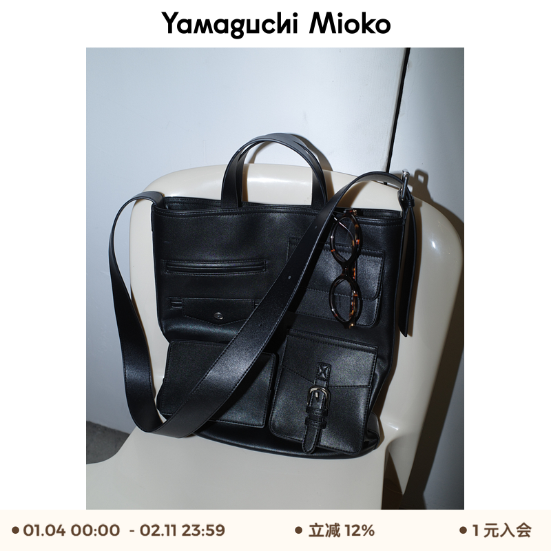 山口美袋 多口袋大容量！ 手工真皮通勤公事托特包女斜挎电脑包,箱包皮具/热销女包/男包,托特包,淘宝优惠券,粉丝福利购,淘宝优惠卷