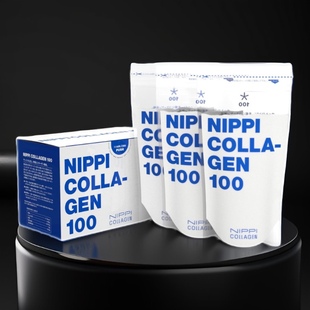 日本直邮nippi collagen100胶原蛋白肽粉110g3袋小分子水解纯肽粉