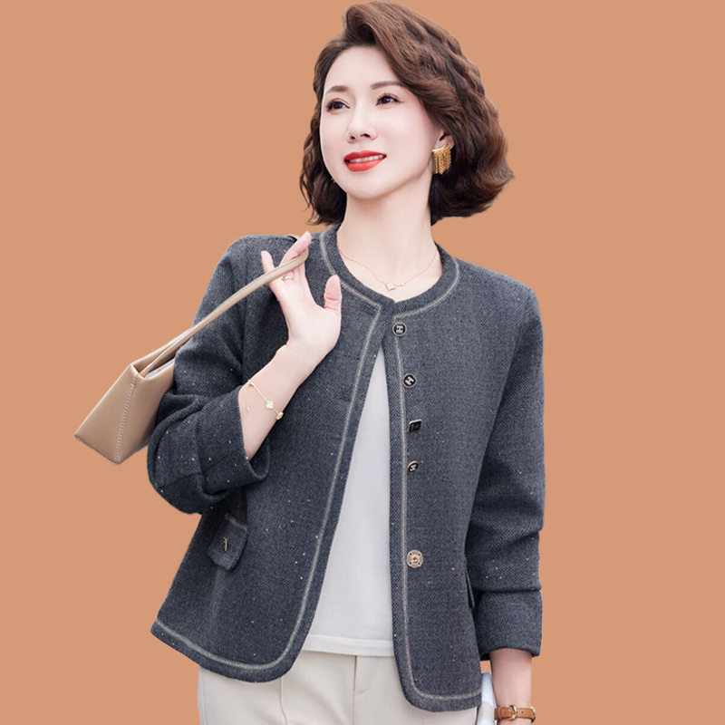 恒源祥中年妈妈秋装小香风短款外套2025新款洋气休闲中老年女装春,女装/女士精品,中老年女装,淘宝优惠券,粉丝福利购,淘宝优惠卷