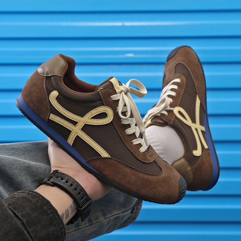 康奈官方正品复古真皮芒果头阿甘鞋男款春季新款休闲运动德训鞋时