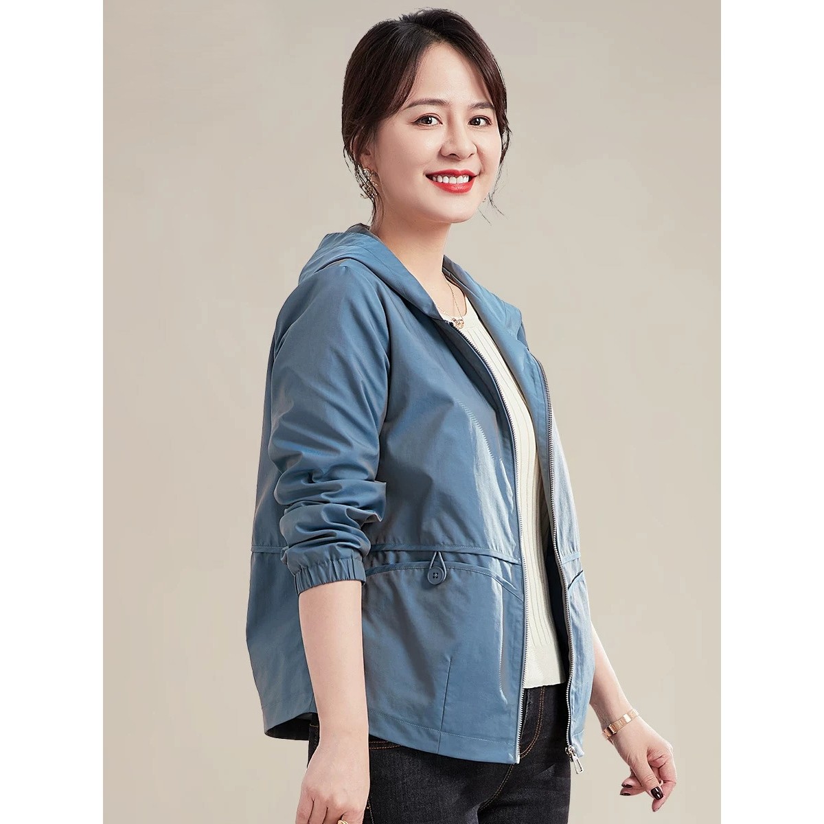 恒源祥妈妈秋装外套时尚洋气中年女春秋夹克2024新款中老年气质休,女装/女士精品,时尚防晒服,淘宝优惠券,粉丝福利购,淘宝优惠卷