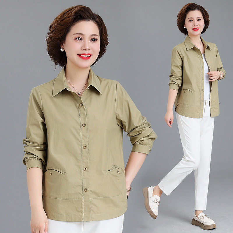 恒源祥妈妈秋装2023新款洋气外套春秋中年女衬衫50岁中老年秋季薄,女装/女士精品,中老年女装,淘宝优惠券,粉丝福利购,淘宝优惠卷