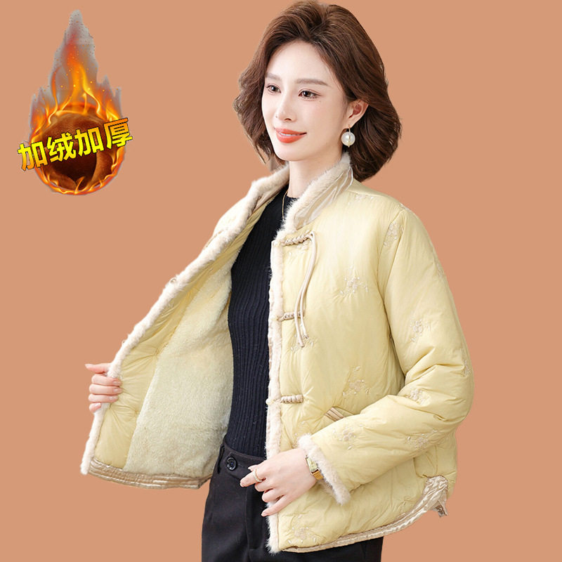 恒源祥妈妈冬装新中式棉衣短款洋气中年女装棉服外套加绒加厚国风,女装/女士精品,中老年女装,淘宝优惠券,粉丝福利购,淘宝优惠卷