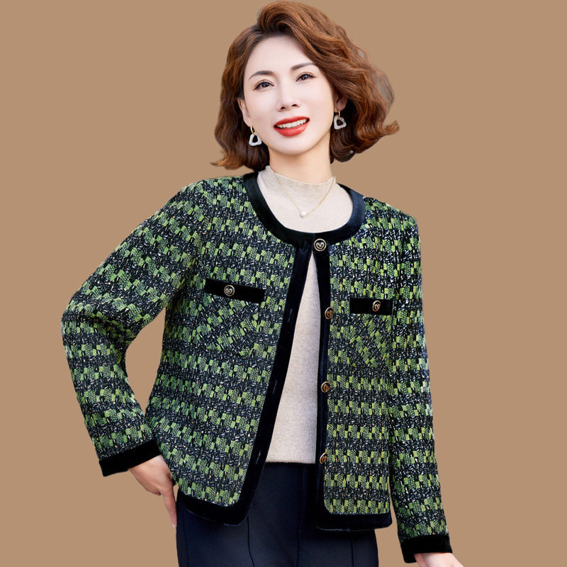 恒源祥时尚中年女装小香风外套春秋新款妈妈装气质无领显瘦短款夹,女装/女士精品,时尚防晒服,淘宝优惠券,粉丝福利购,淘宝优惠卷