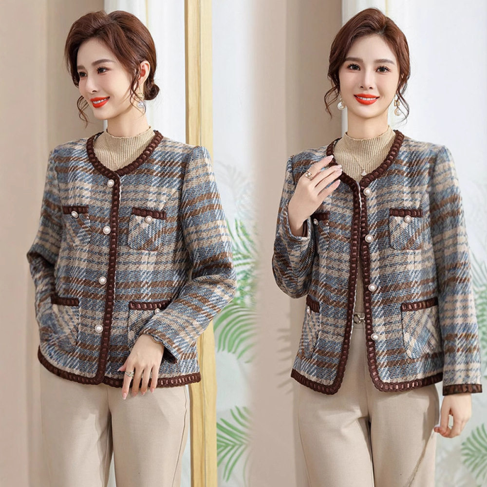 恒源祥新中式妈妈秋装短款外套洋气40岁50中老年女春秋气质气质长,女装/女士精品,中老年女装,淘宝优惠券,粉丝福利购,淘宝优惠卷