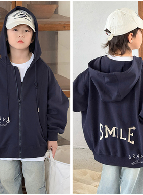 布芮欧童装儿童运动百搭阔型外套2025春季新品男女童拉链衫76018