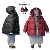 啦芙莱童装 儿童90白鸭绒假两件羽绒服24冬男女童保暖拉链外套9186