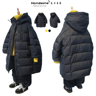 啦芙莱童装 外套6632 儿童厚实保暖90品质连帽羽绒服25冬男女童长款