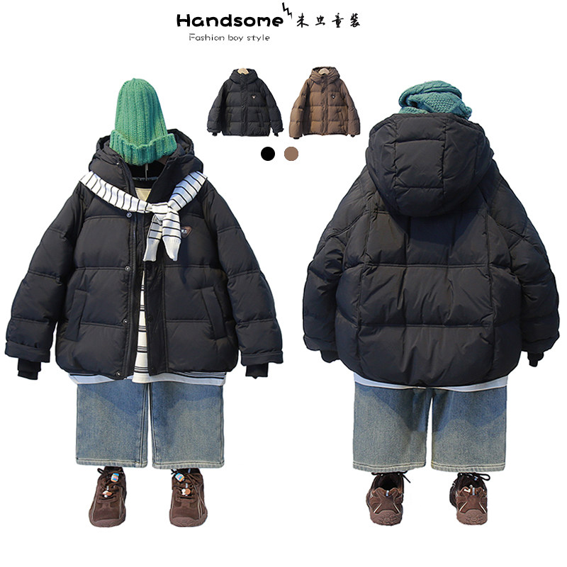 啦芙莱童装儿童90白鸭绒厚洋气羽绒服24冬季女童连帽保暖外套6891