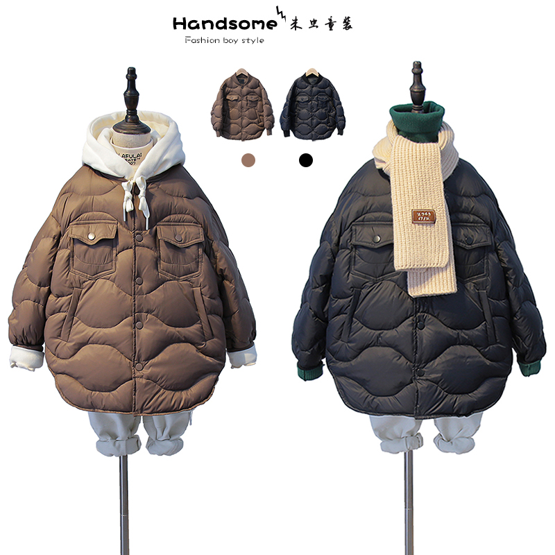 [特价]牛哆哆儿童装90白鸭绒保暖羽绒服24冬男女童韩系外套3382