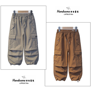 儿童一体绒工装 男女童阔腿休闲长裤 裤 新品 3335 2025冬季 啦芙莱童装