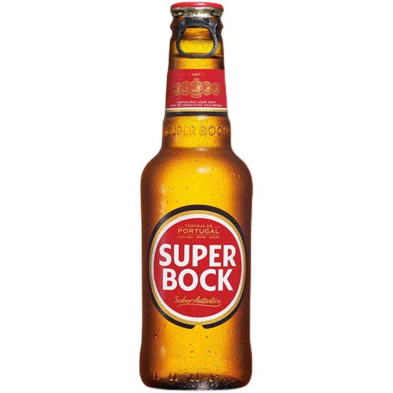 超级波克啤酒superbock250ml1l装葡萄牙进口经典黄啤整箱京东快递