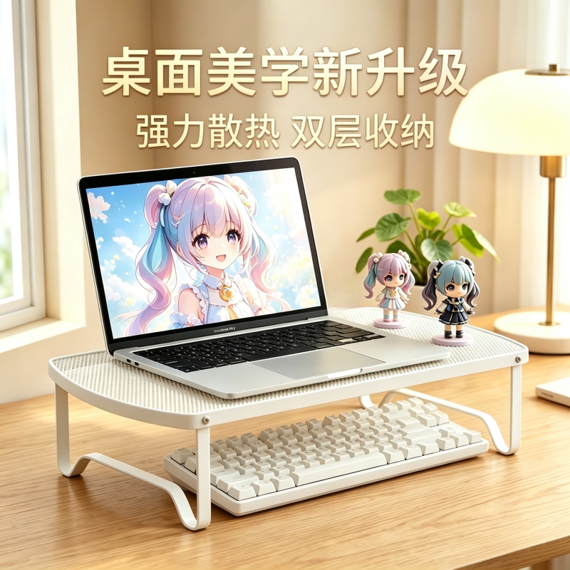 电脑增架可拆卸稳固不晃全金属